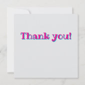 虹色のハートが鮮やかな色で渦巻く サンキューカード (裏面)