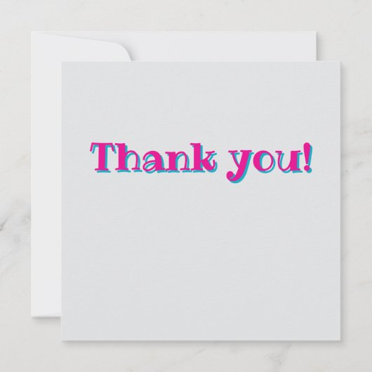 虹色のハートが鮮やかな色で渦巻く サンキューカード (裏面)