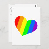 虹色のハート ポストカード (正面/裏面)