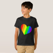 虹色のハート Tシャツ (正面フル)