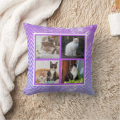 虹色のパステルペット写真 クッション (ブランケット)