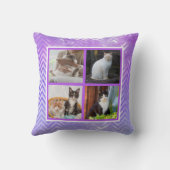 虹色のパステルペット写真 クッション (裏面)