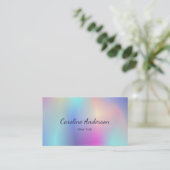 虹色のパステル色 名刺 (スタンド正面)