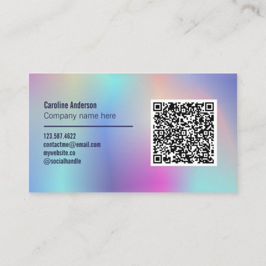 虹色のパステル色 名刺 (裏面)