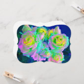 虹色のパーリーローズ カード (正面/裏面インサイチュ)