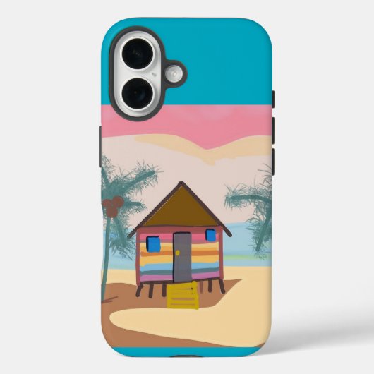 虹色のビーチハウス Case-Mate iPhoneケース (裏面)