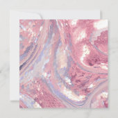 虹色のピンクとパープルのスパンコール 招待状 (裏面)