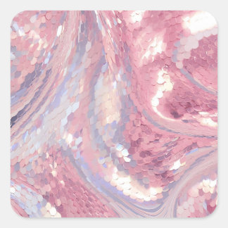 虹色のピンクとパープル スクエアシール