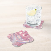 虹色のピンクとパープル ペーパーコースター (インサイチュ)