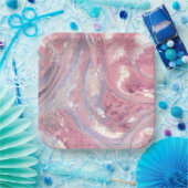 虹色のピンクとパープル ペーパープレート (パーティー)