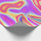 虹色のピンクの流動質6 ラッピングペーパー (角)