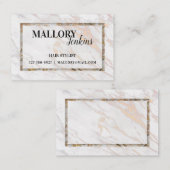 虹色のピンク大理石 名刺 (正面/裏面)