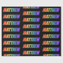 虹色のファーストネーム「MATTHEW」;楽しくカラフル