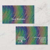 虹色のフェイクオパールの背景 名刺 (正面/裏面)