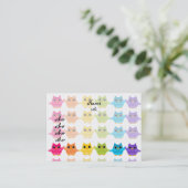 虹色のフクロウ 名刺 (スタンド正面)