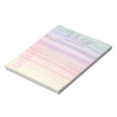 虹色のブラシストロークの一覧 ノートパッド (回転)