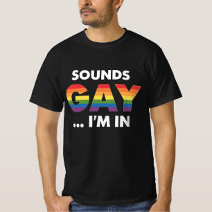 虹色のプライドを叫ぼう レズビアン ゲイの自認 Tシャツ