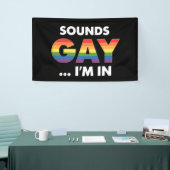 虹色のプライドを叫ぼう LGBTQ+ 自認 横断幕 (トレードショー)
