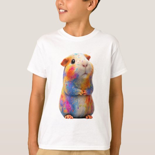 虹色のペイントハムスターの子供たち Tシャツ (正面)