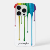 虹色のペイントモノグラム  iPhoneケース (裏面)