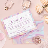 虹色のホログラフィックご注文に感謝 サンキューカード