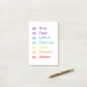 虹色のポストイットノート ポストイット (デスク上)