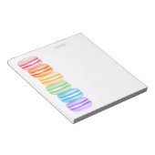 虹色のマカロンの上に並んだ波立った山 ノートパッド (アングル)