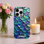 虹色のマーメイドはかりで測ファンタジー背景 Case-Mate iPhoneケース