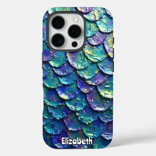 虹色のマーメイドはかりで測ファンタジー背景 Case-Mate iPhoneケース (裏面)