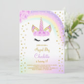 虹色のユニコーンのパープルの招待状 招待状 (スタンド正面)