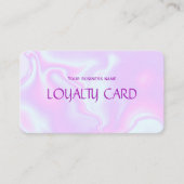 虹色のユニコーンの皮のフェイクなレーザー光線写真質 ロイヤリティカード (正面)