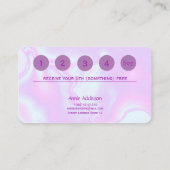 虹色のユニコーンの皮のフェイクなレーザー光線写真質 ロイヤリティカード (裏面)