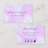 虹色のユニコーンの皮のフェイクなレーザー光線写真質 名刺 (正面/裏面)