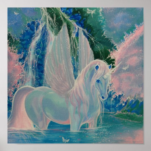 「虹色の世界」アートプリント ポスター (正面)