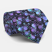 虹色の乳白色スパイラルパターン – カスタム ネクタイ (ロール)