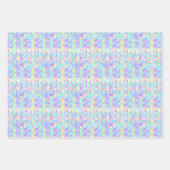 虹色の人魚スケール ラッピングペーパーシート (正面3)