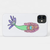 虹色の人魚 ピンク 青 紫 緑 黒 カーリー Case-Mate iPhoneケース (裏面(横))