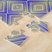 虹色の代替ダイヤモンドパターンの色 ジグソーパズル (側面)