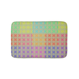 虹色の代替ダイヤモンドパターンの色 バスマット