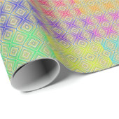 虹色の代替ダイヤモンドパターンの色 ラッピングペーパー (ロールコーナー)