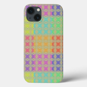 虹色の代替ダイヤモンドパターンの色 iPhone 13ケース