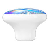 虹色の光を持つ超現実的な冬のワンダーランド セラミックノブ (側面)