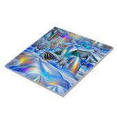 虹色の光を持つ超現実的な冬のワンダーランド タイル (側面)