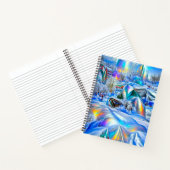 虹色の光を持つ超現実的な冬のワンダーランド ノートブック (内部)