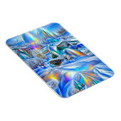 虹色の光を持つ超現実的な冬のワンダーランド マグネット (右側)