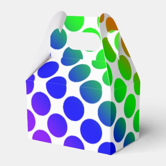 虹色の円のパターン フェイバーボックス (正面サイド)