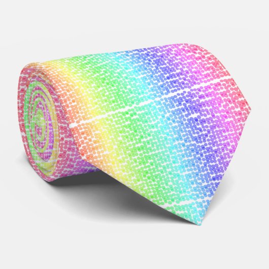 虹色の円パーソナライズされた ネクタイ (ロール)