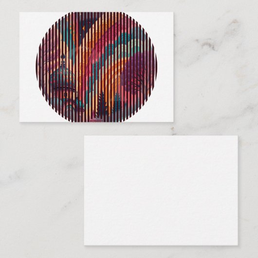 虹色の円形のストライプのエンクロージャーカード - カスタマイズ エンクロージャーカード (正面/裏面)