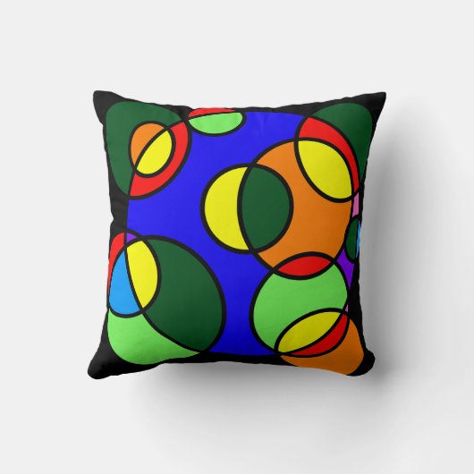 虹色の円 クッション (裏面)