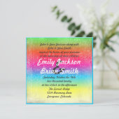 虹色の動揺して結婚式招待状 招待状 (スタンド正面)